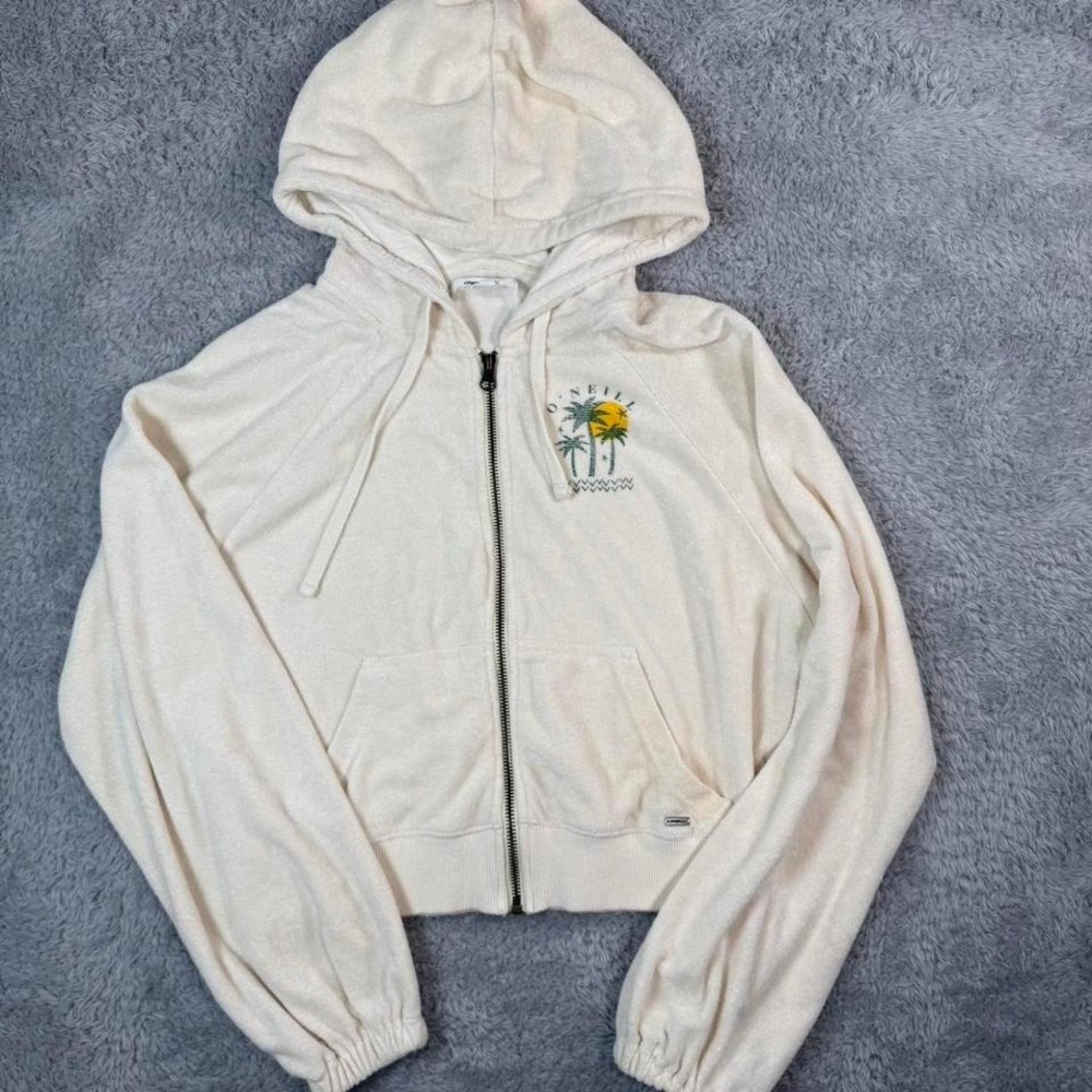 O'Neill cream zip up hoodie